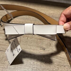 Kate Spade White Bow Leather Belt